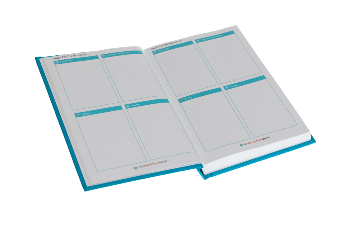 Monthly goals pages from The Empowerment Planner showing goal-setting layout and planning sections